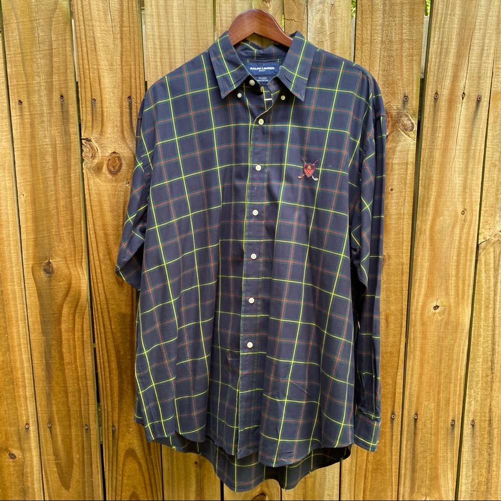 Ralph Lauren Men’s XL Plaid Tilden Button Down